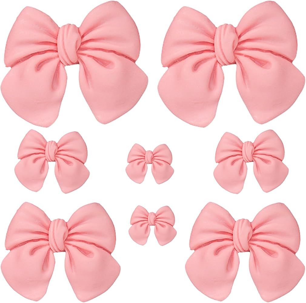2024 New Croc Charms-Coquette Bows Flower Pink Croc Charms Set,Gifts for Women Kids | Amazon (US)
