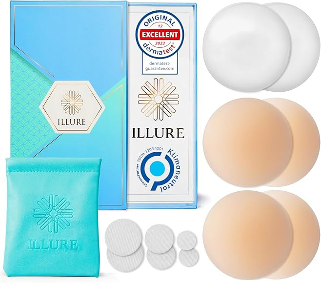 ILLURE® Nippelpads – Damen Nipple Cover mit Brustwarzenschutz - Nipple Pads wiederverwendbar &... | Amazon (DE)