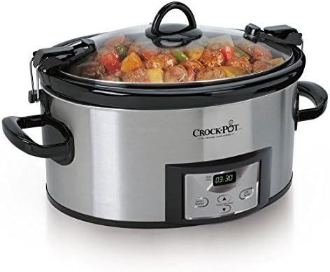 Crock-Pot 6 Quart Cook & Carry Programmable Slow Cooker with Digital Timer Stainless Steel (CPSCV... | Amazon (US)