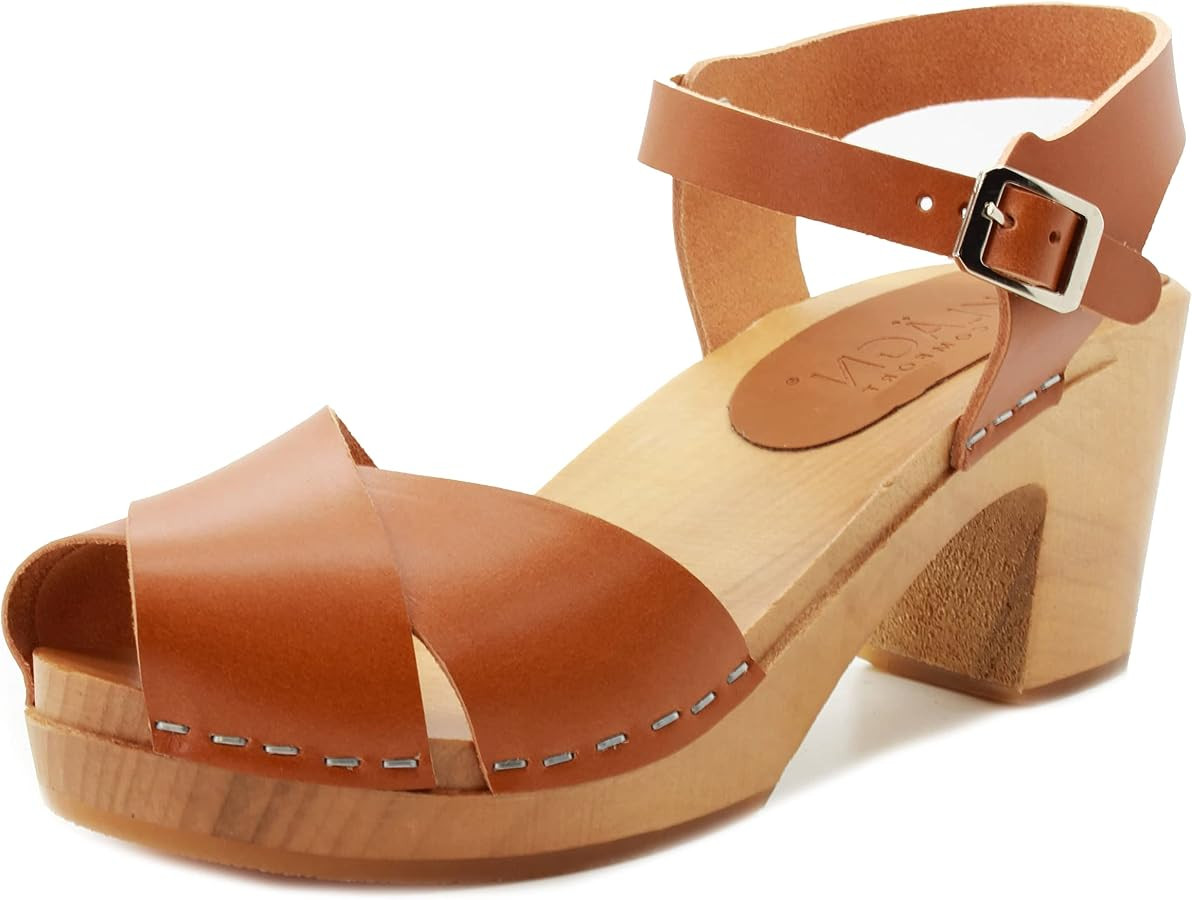 KLÄGN Swedish Wooden Mid-Heel Clogs | Amazon (US)