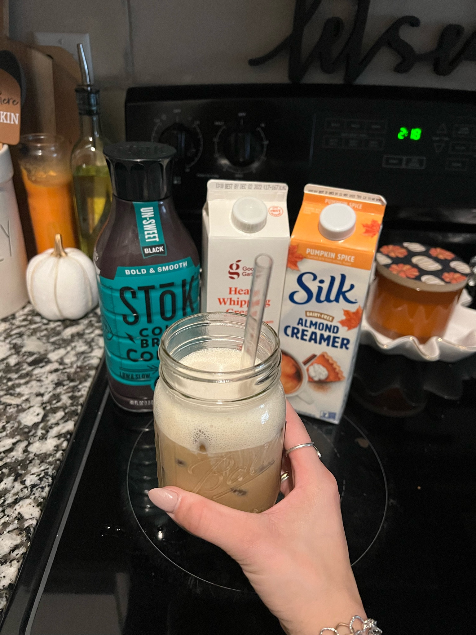 My home made pumpkin cream cold brew! So yummy! 🧡🍂🎃

#LTKHalloween #LTKSeasonal #LTKHoliday