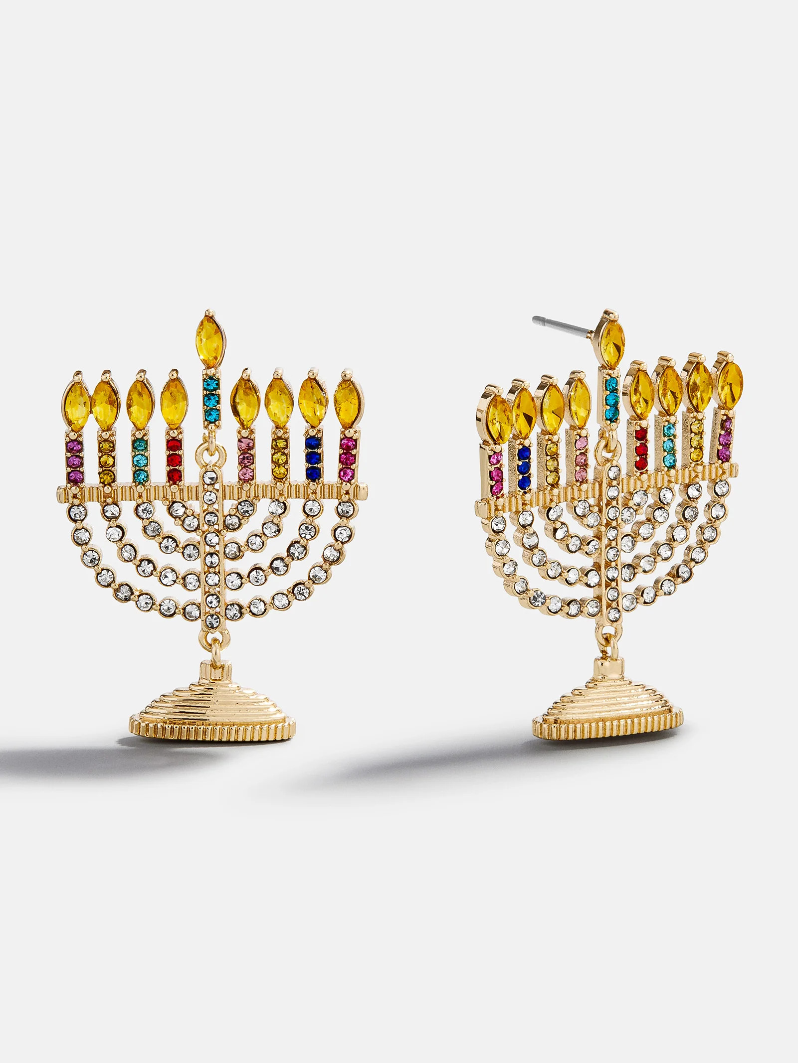 Glow Big Menorah Statement Earrings - Menorah | BaubleBar