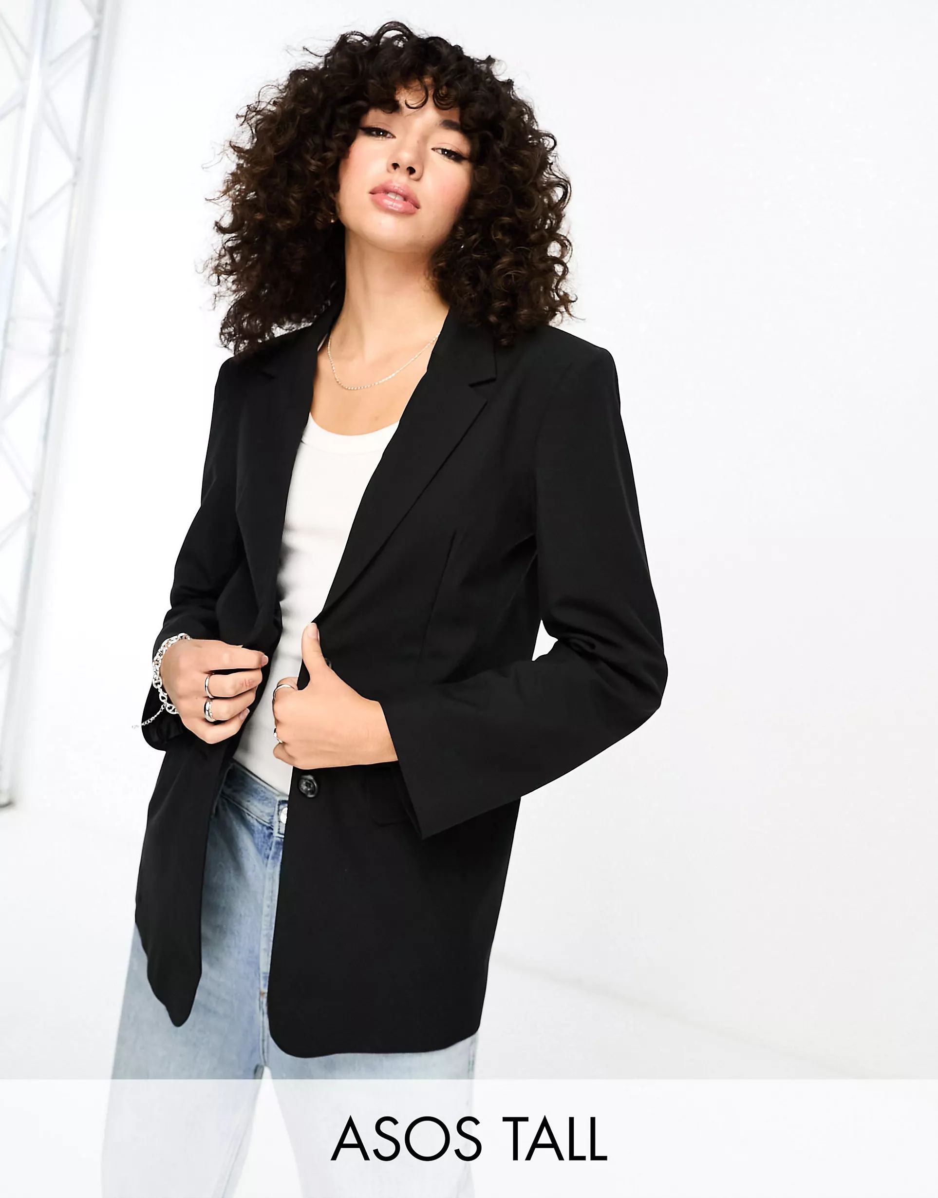 › ASOS DESIGN Tall Mix & Match slim boy suit blazer in black | ASOS (Global)