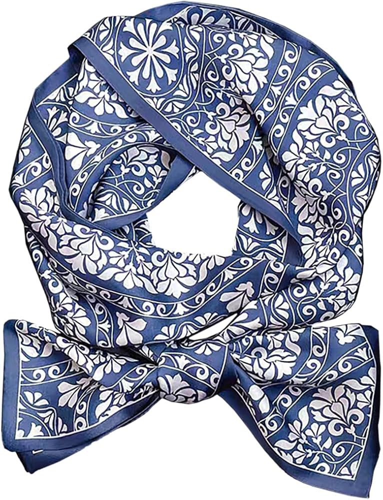 59" Long Silk Like Scarf Fashion Hair Head Scarf for Women Satin Head Hair Handbag Scarf Belt Pur... | Amazon (US)