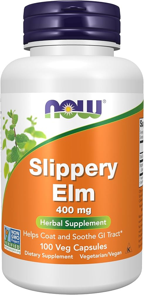 NOW Supplements, Slippery Elm (Ulmus rubra) 400 mg, Herbal Supplement, 100 Veg Capsules | Amazon (US)