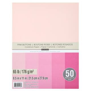 8.5" x 11" 65lb. Cardstock Paper ct by Recollections™ 50 Sheets in Pink Buttons | Michaels® | Michaels Stores