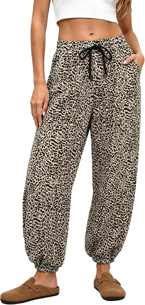 Women's Barrel Sweatpants High Waist Joggers with Pockets | Amazon (US)