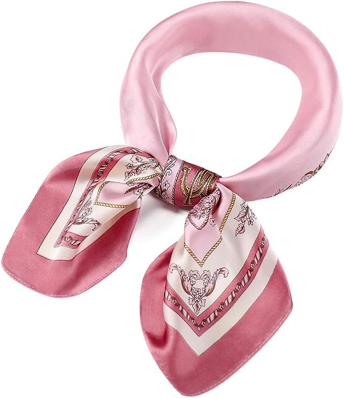 La Ceida Satin Silk Scarves for Women and Girls Premium Summer Square Neck Scarf, Ladies Head Hai... | Amazon (US)