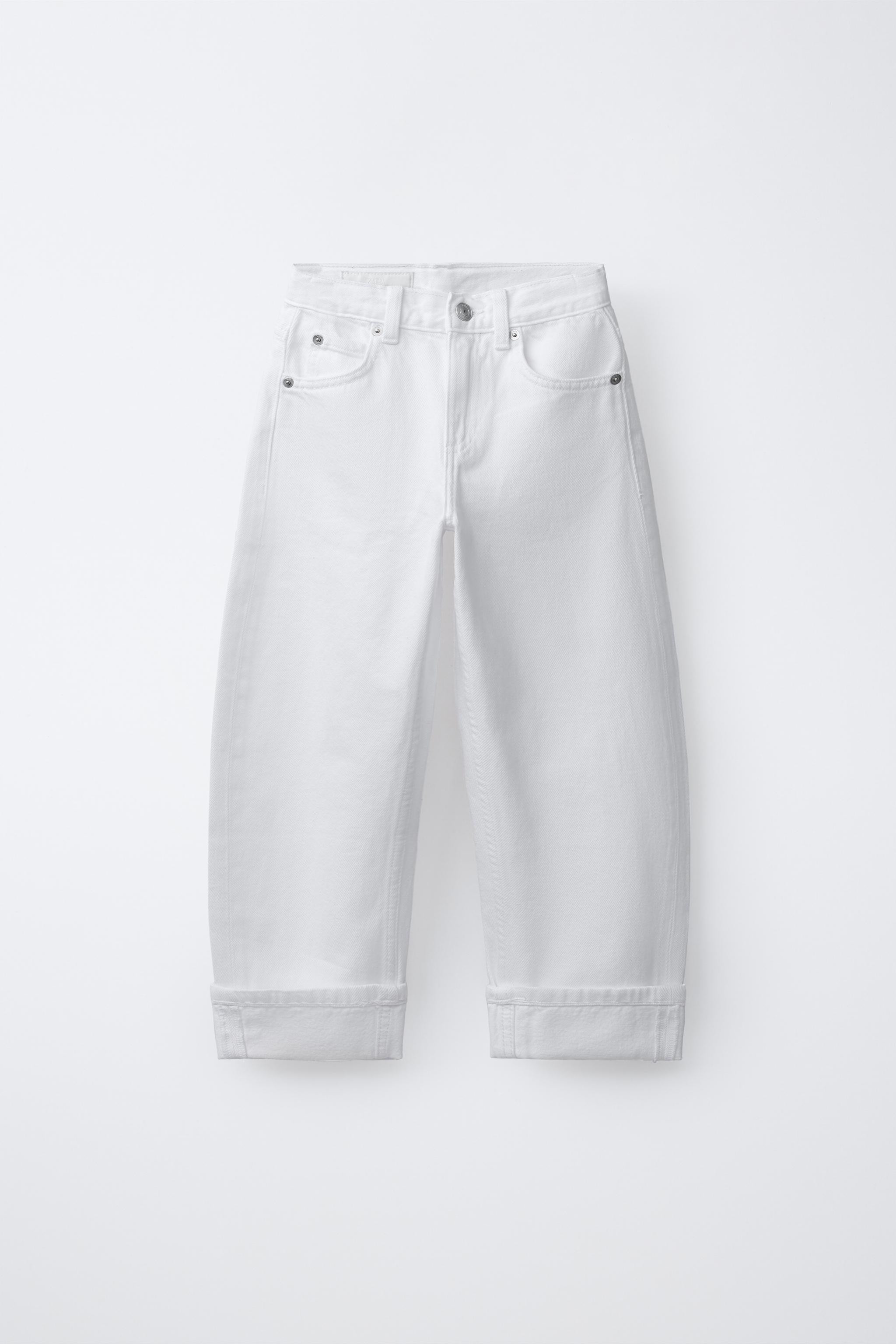 BARREL JEANS WITH CUFFED HEM | Zara US