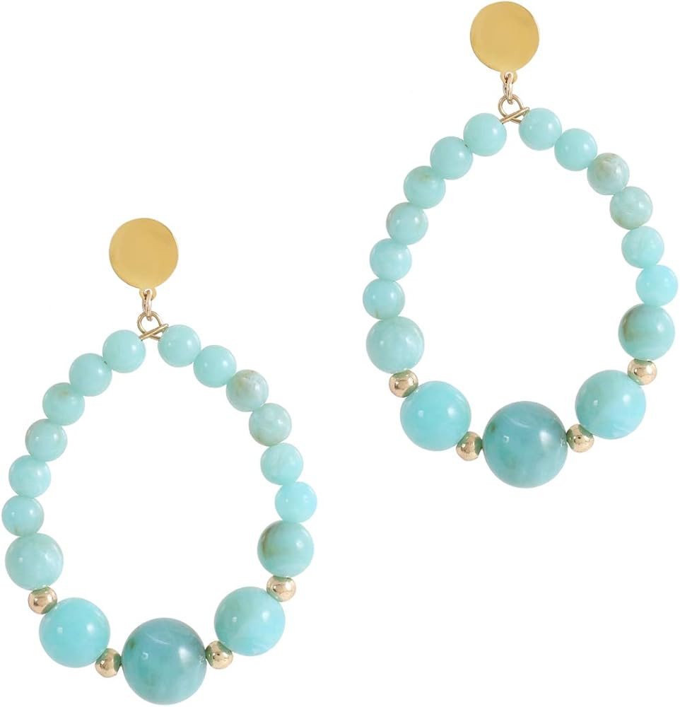 Beaded Earrings for Women Fashion Dangle Hypoallergenic Layer Earrings Drop Dangle Earrings Gifts... | Amazon (US)