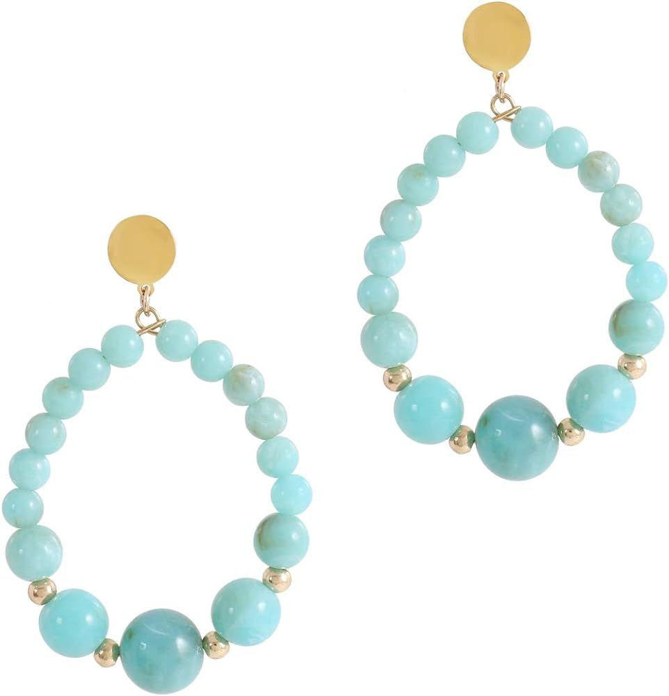 Beaded Earrings for Women Fashion Dangle Hypoallergenic Layer Earrings Drop Dangle Earrings Gifts fo | Amazon (US)