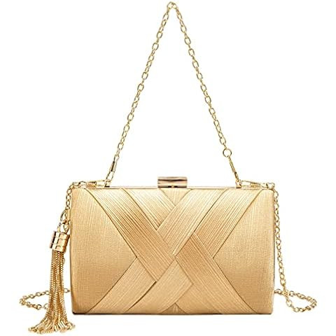 Women's Elegant Tassel Pendant Silk Evening Bag Clutch Purse for Bride Wedding Prom Night Out Par... | Amazon (US)