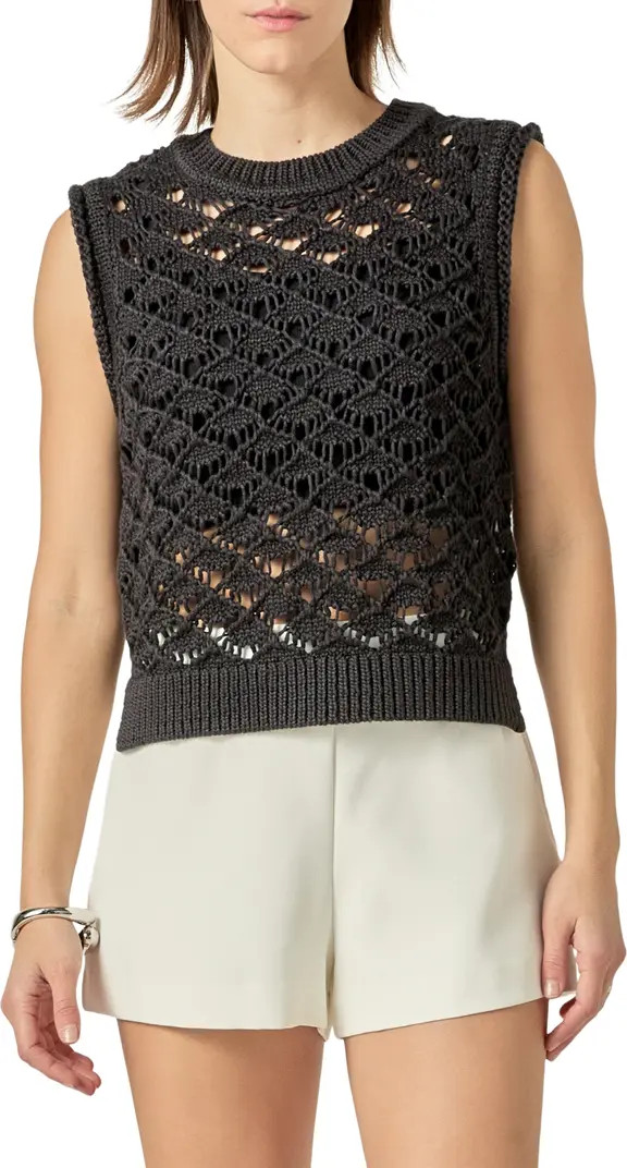 Open Knit Sleeveless Sweater | Nordstrom