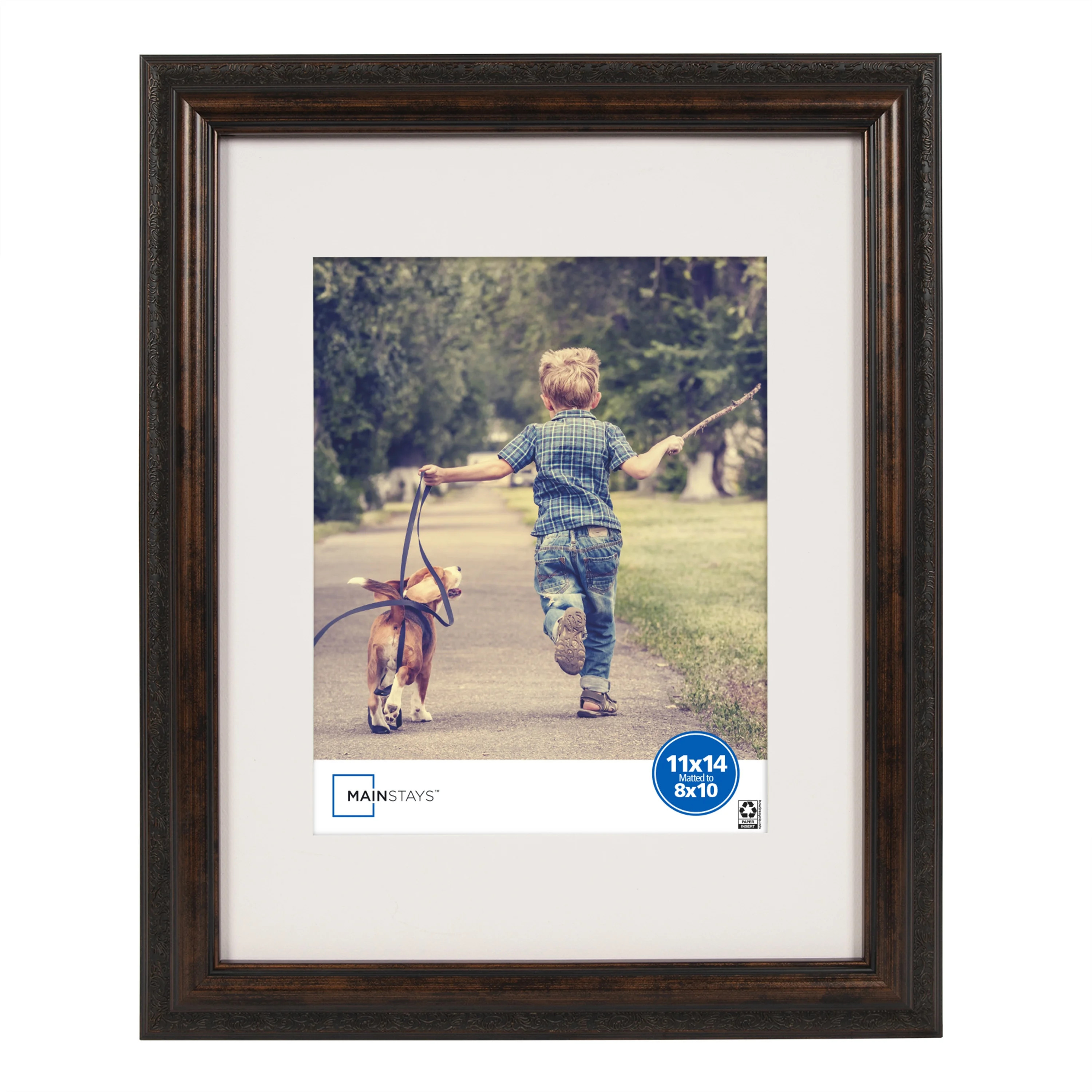 Mainstays 11x14 Matted to 8x10 Antique Bronze Decorative Wall Frame | Walmart (US)