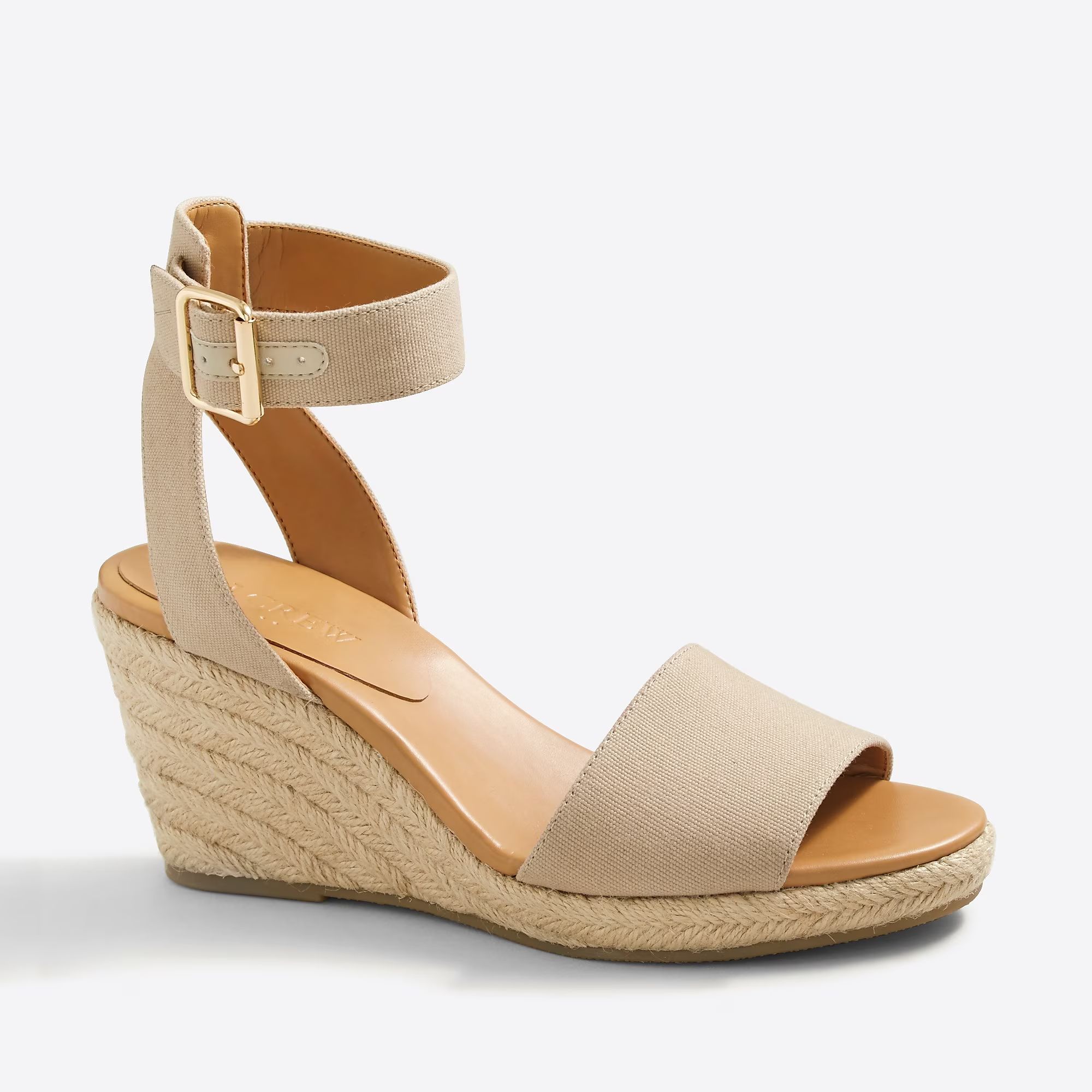 Strappy canvas espadrille wedges | J.Crew Factory