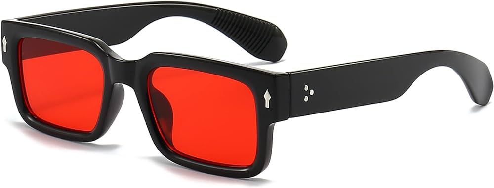 EYLRIM Square Frame Sunglasses for Women Men Trendy Chunky Rectangle Sun Glasses Black Shades UV4... | Amazon (US)