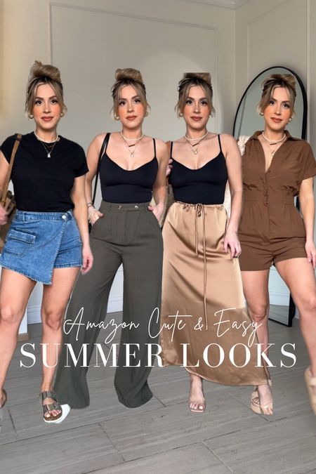 Summer outfits from Amazon 😎☀️

✔️wearing small in EVERYTHING 

#LTKstyletip #LTKfindsunder50 #LTKU
