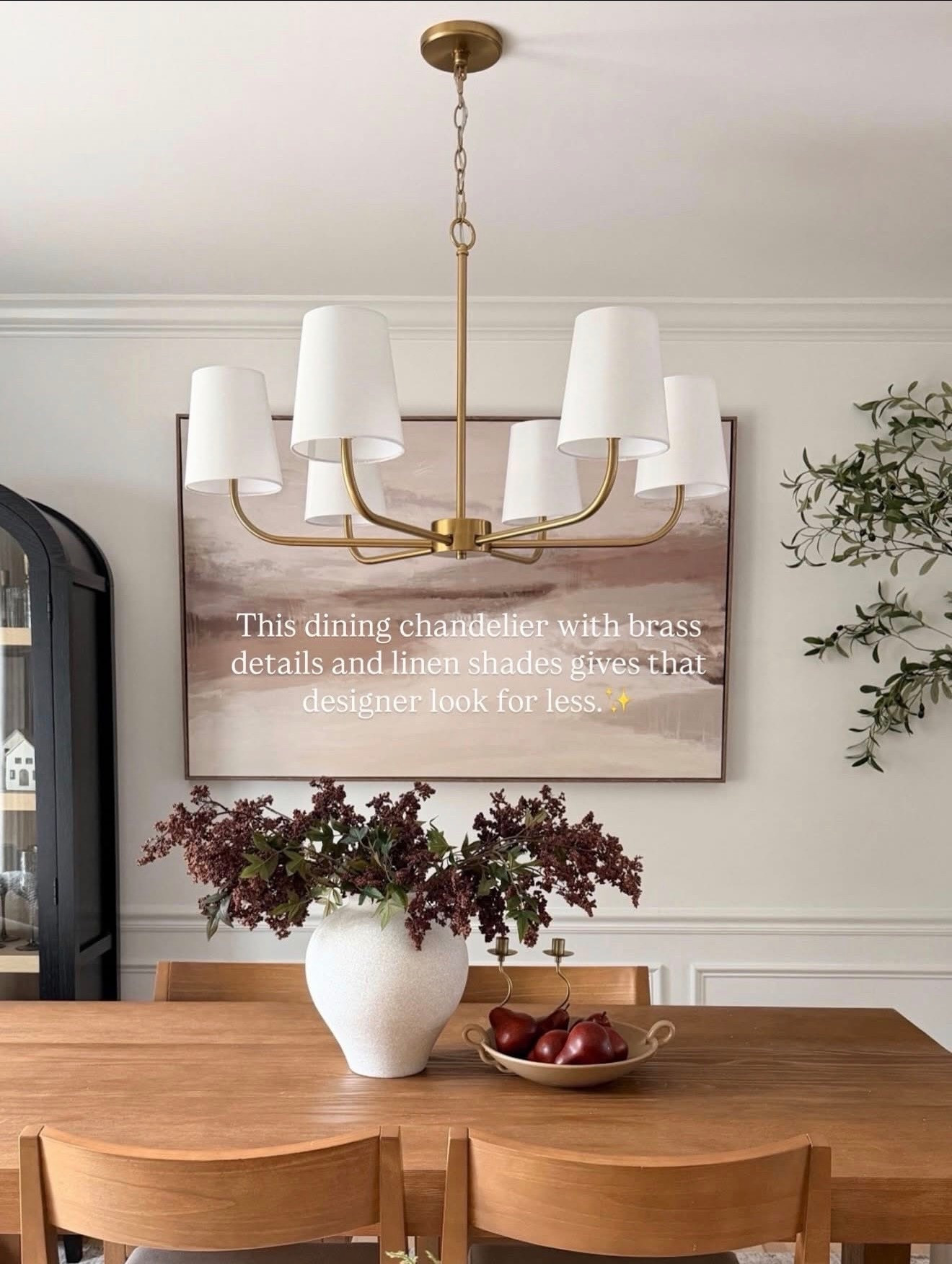 It’s amazing how one light can change everything. ✨ 
This chandelier brings such an elevated, timeless feel to our dining room & and it’s part of Wayfair. 🤎

#wayfair #wayfairpartner #chandelier #diningroom #modern organic home 



#LTKStyleTip #LTKSaleAlert #LTKHome