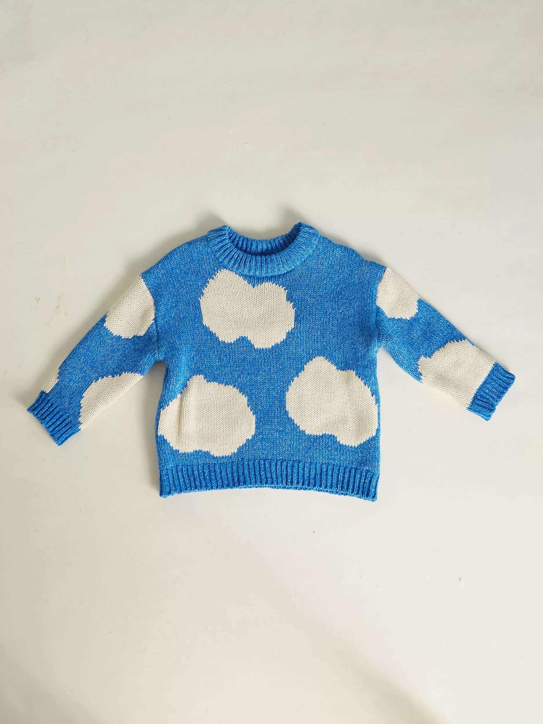 Claude & Co Kids' Ottie Cloud Jumper, Sky | John Lewis (UK)
