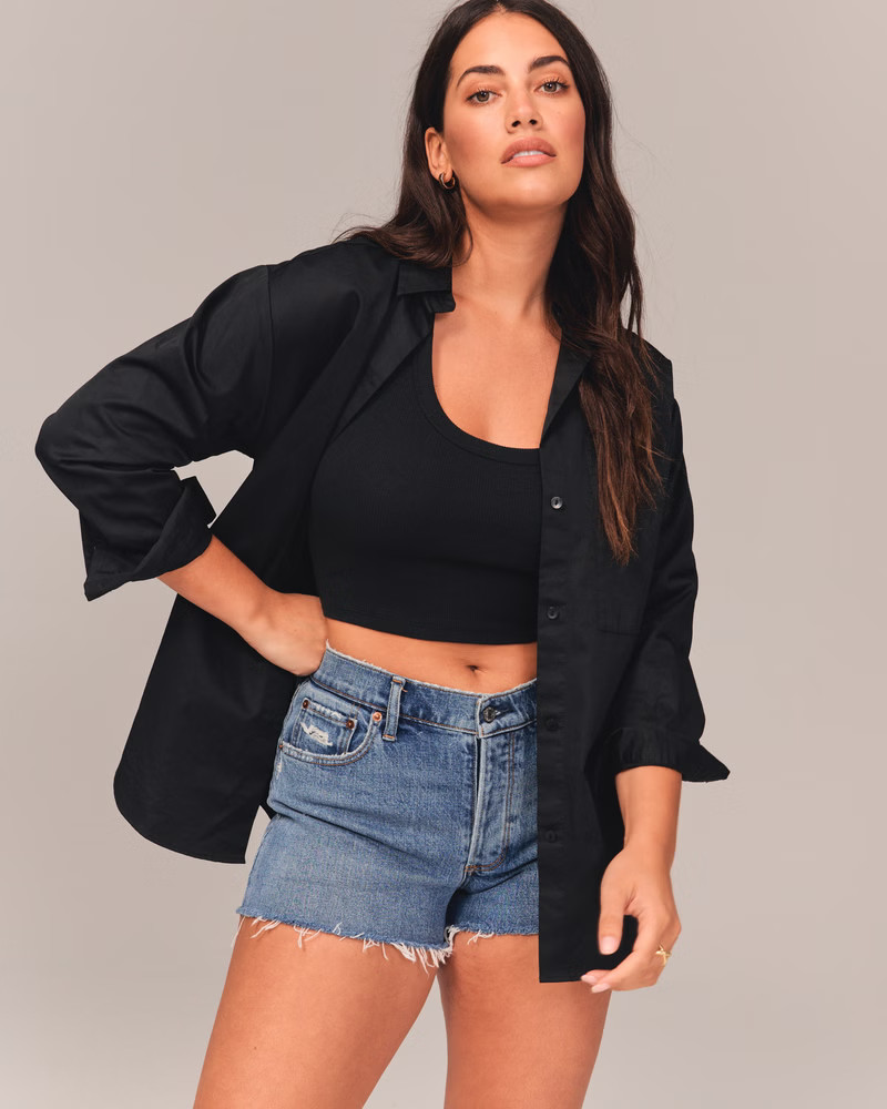 Women's Curve Love Low Rise 2000s Shorts | Women's Bottoms | Abercrombie.com | Abercrombie & Fitch (US)