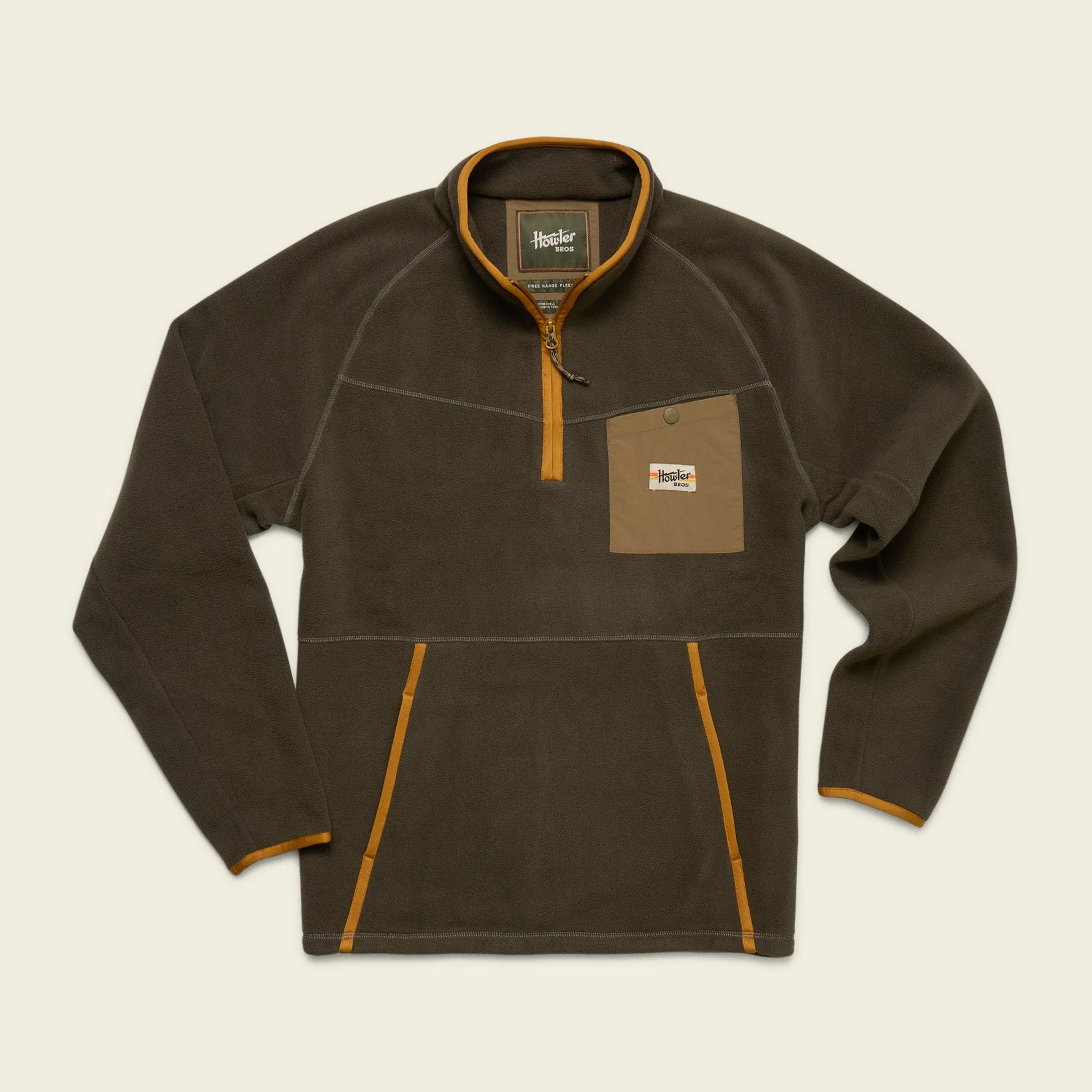 Free Range Fleece Pullover - Army | Howler Brothers