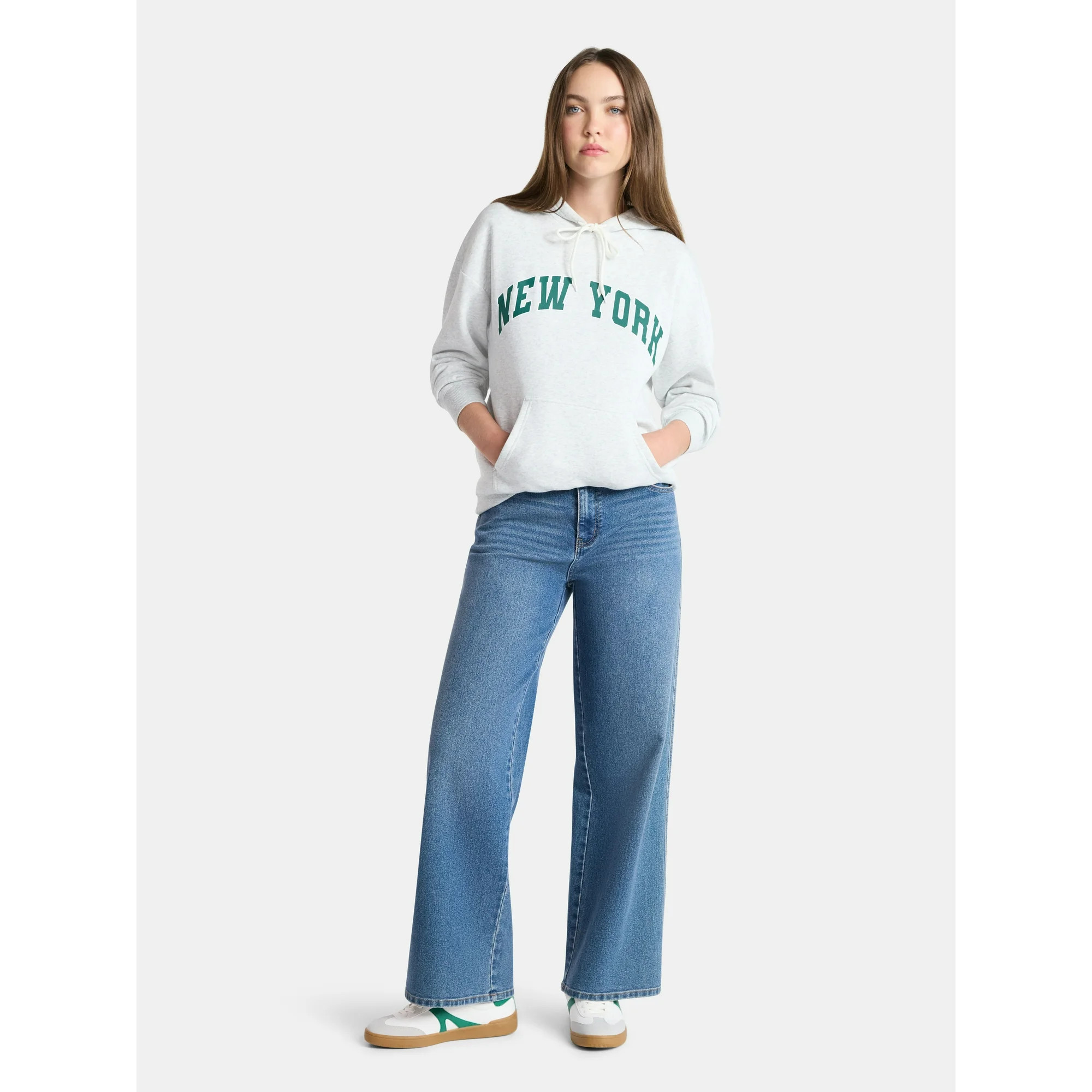 No Boundaries Essential Fleece Hoodie, Women's | Walmart (US)