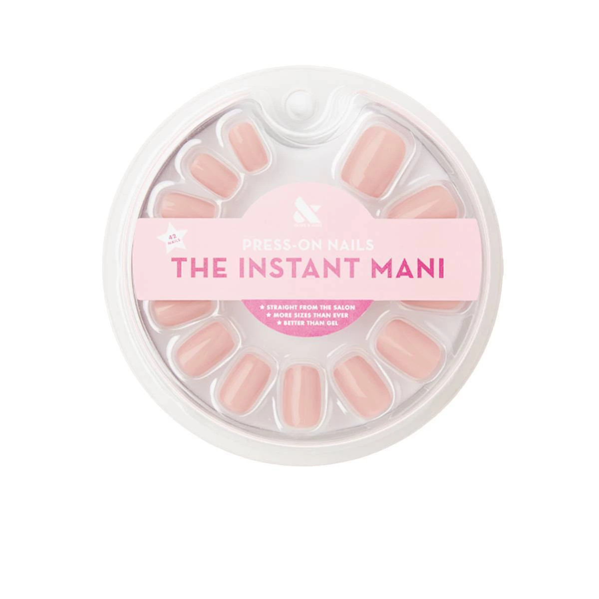 Olive & June Press On Fake Nails - Squoval Short HZ - 42ct: Realistic Look, 21 Sizes, Lasts 14 Da... | Target