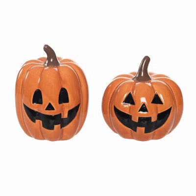 Gallerie II Jack O’ Lantern Ceramic 2-Piece Salt & Pepper Shakers Set | Target