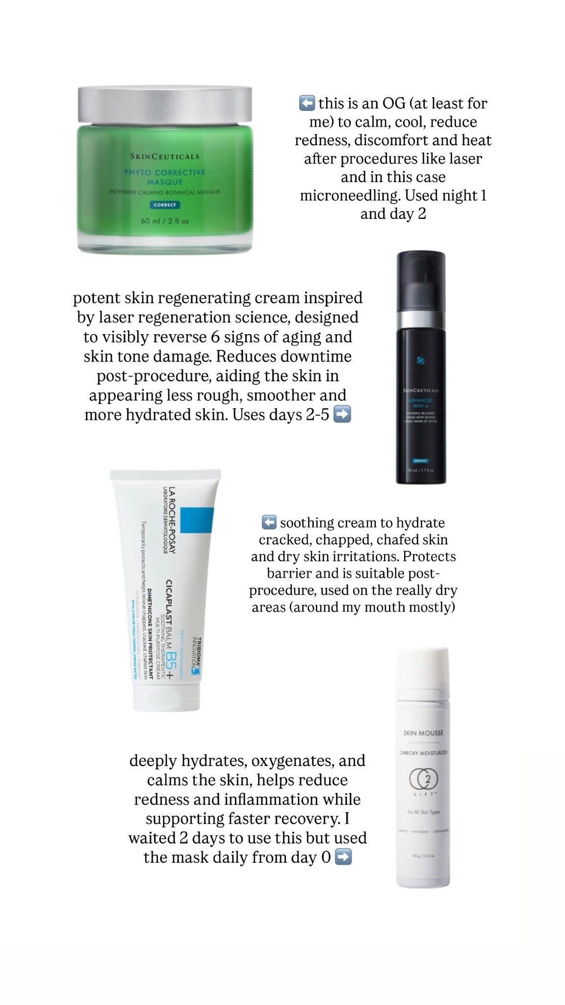 Post microneedling products 