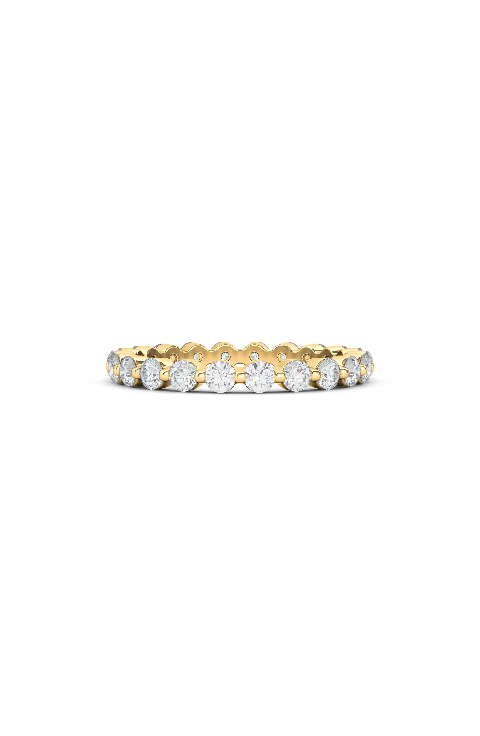 HauteCarat Lab Grown Diamond Single Prong Eternity Band Ring | Nordstrom | Nordstrom