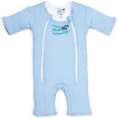 Baby Merlin's Magic Sleepsuit  Wearable Blanket - Cotton - L - Blue | Target