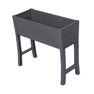 Nuvue Gray Vinyl Elevated Garden Box 26021 - The Home Depot | The Home Depot
