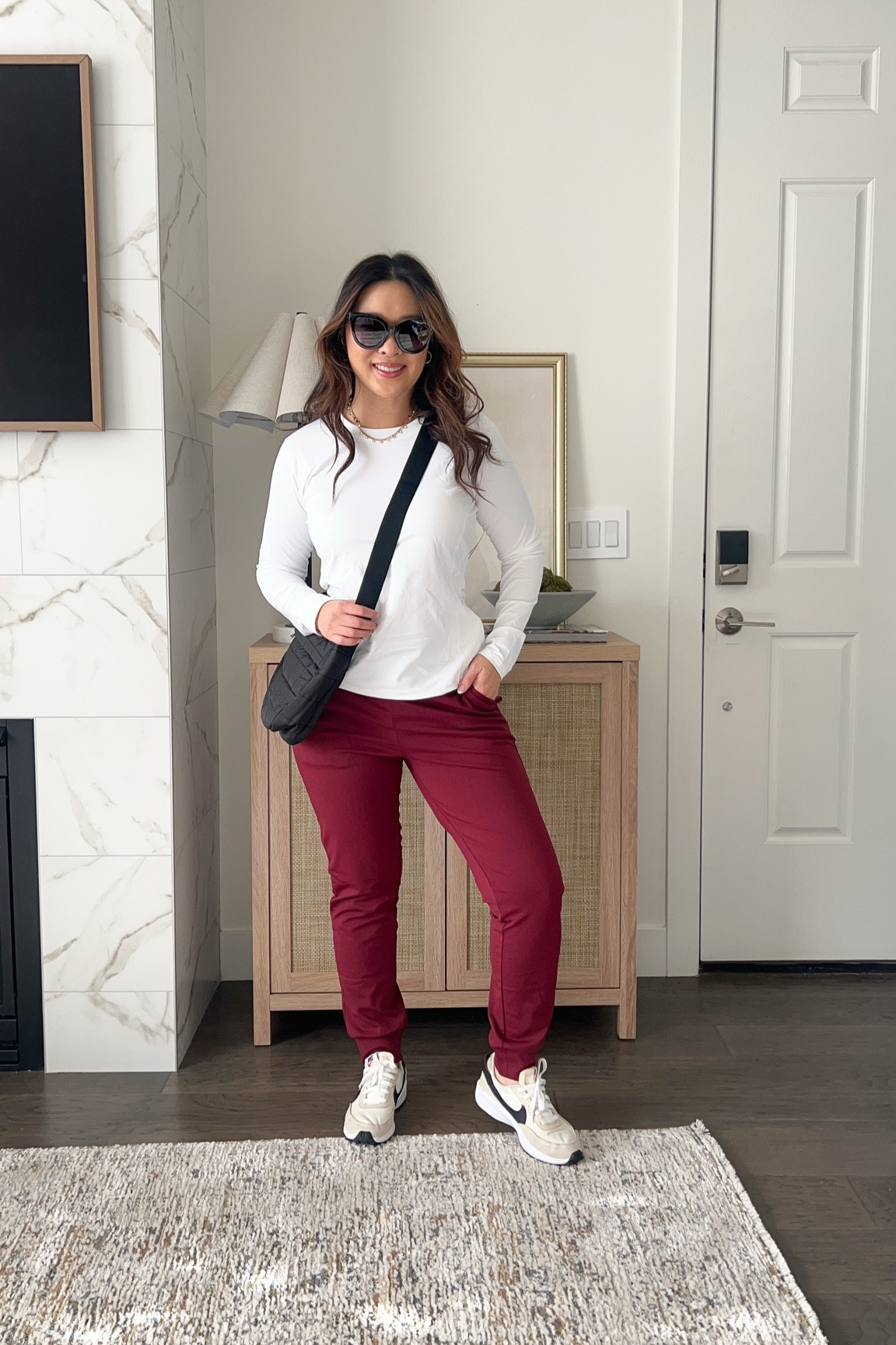 Sports Mom Outfit
Amazon Fleece Lined Top: Small
Fleece Lined Joggers: Medium 