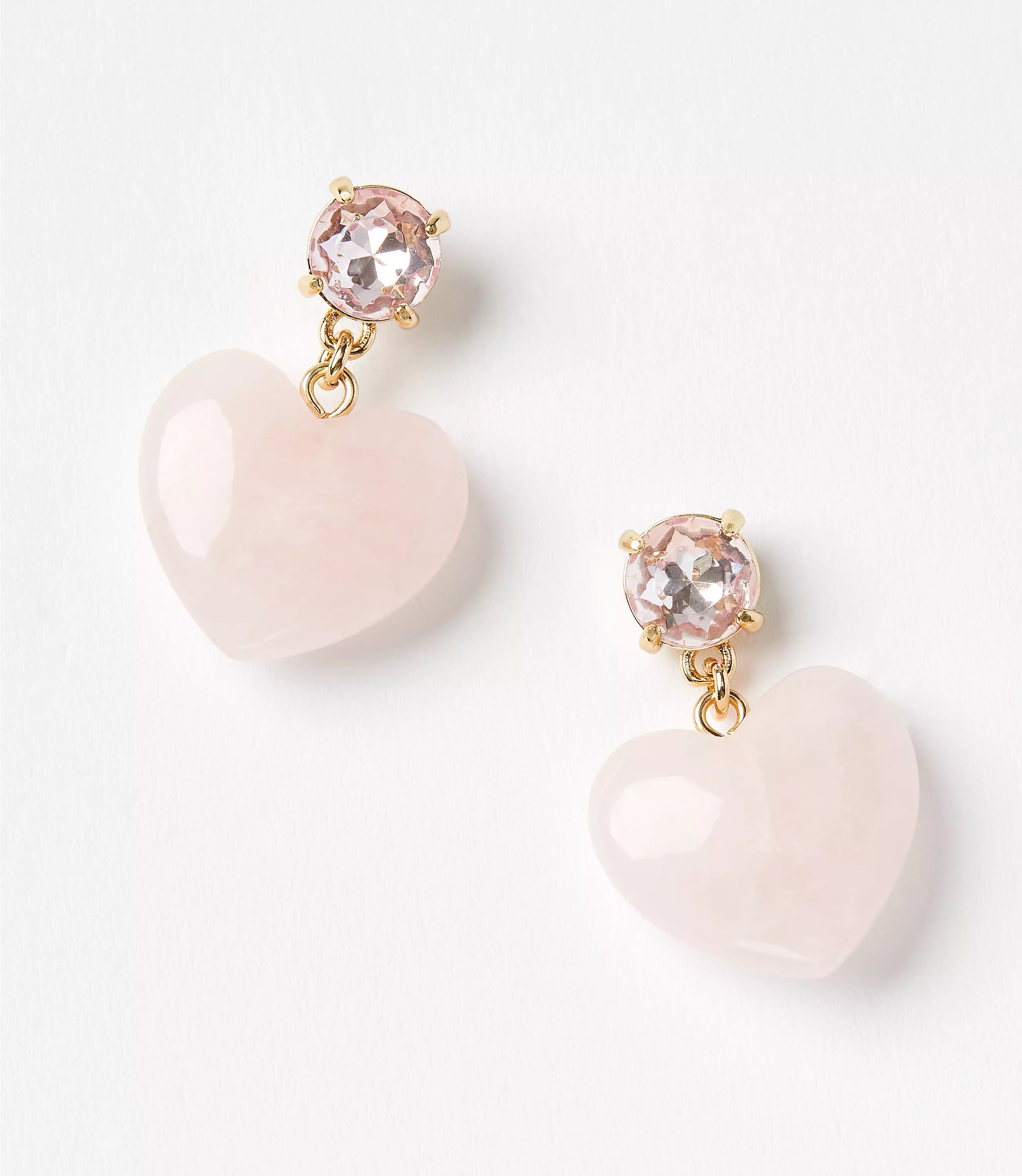 Crystal Heart Drop Earrings | LOFT