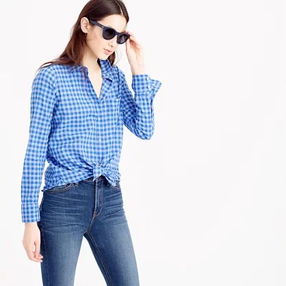 Blue Gingham Boy Shirt | J.Crew US