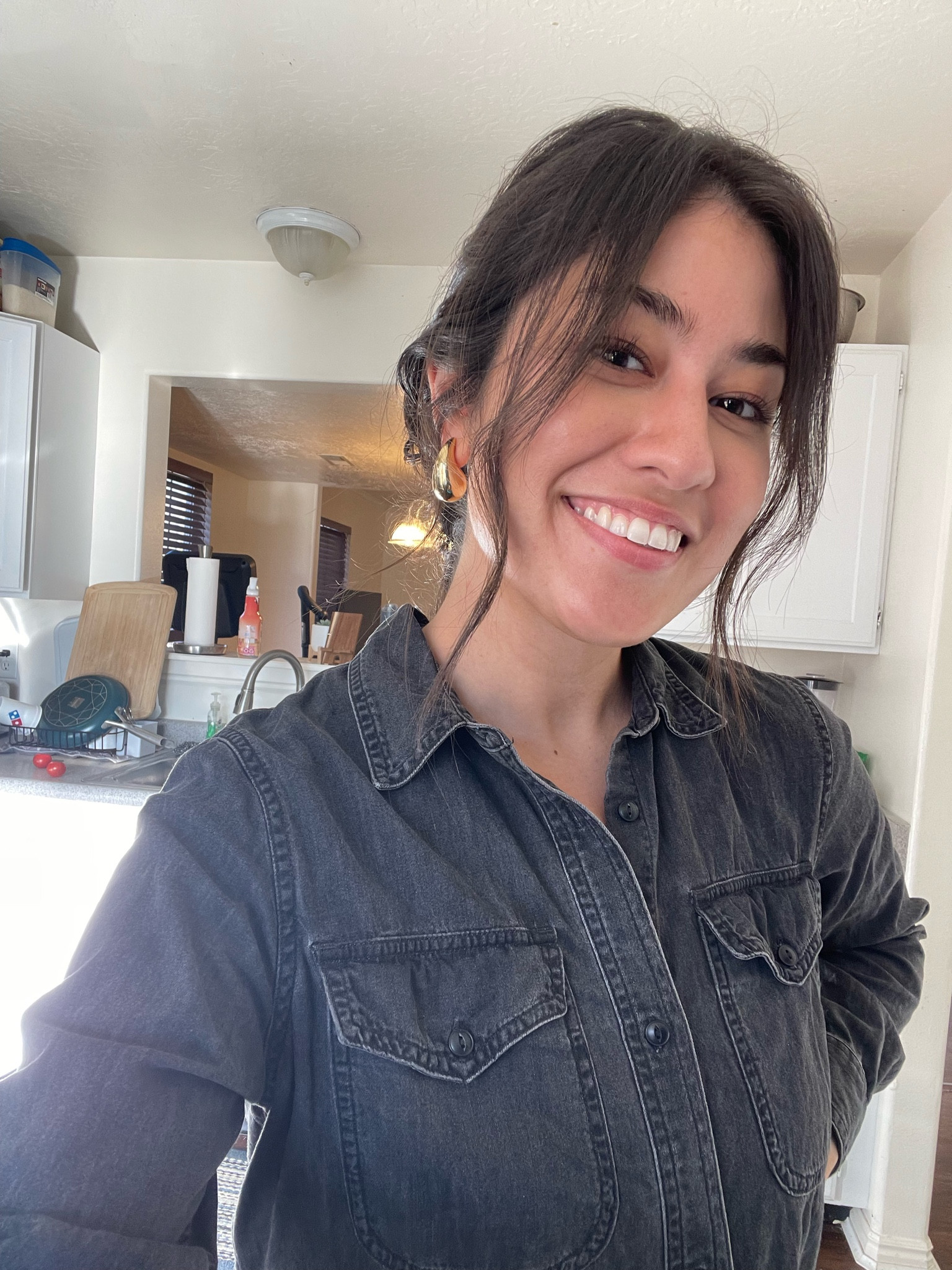 My denim shirt from Madewell and my Bottega dupe earrings from Amazon!

#LTKsalealert #LTKstyletip #LTKfindsunder100