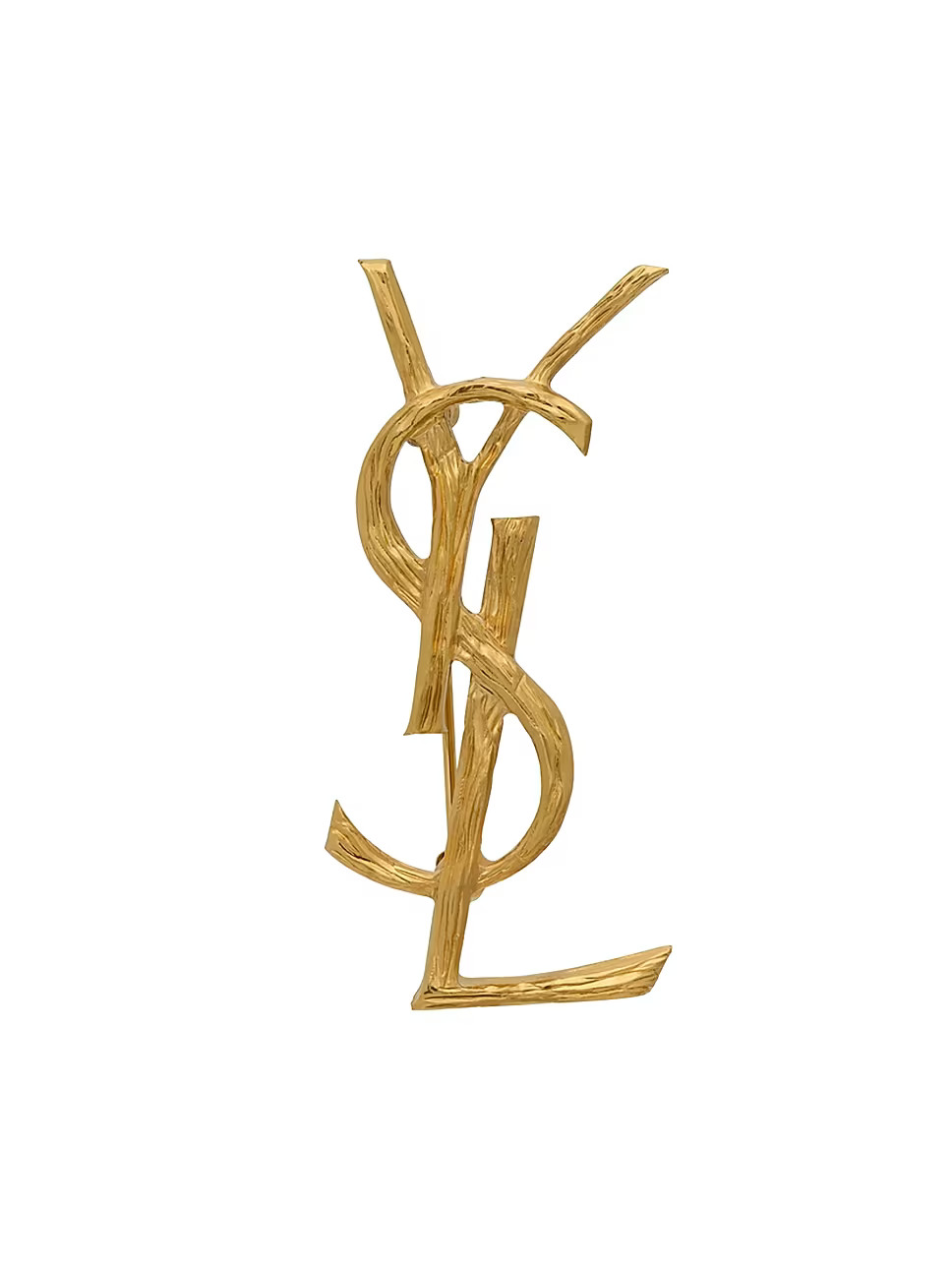 Saint Laurent Opyum YSL Brooch in Metal | Saks Fifth Avenue | Saks Fifth Avenue
