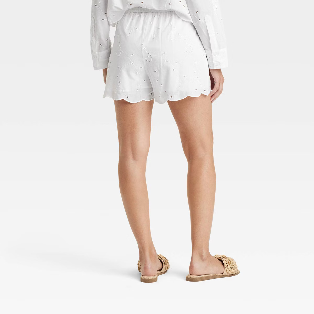 Women's High-Rise Eyelet Boxer Pull-On Shorts - A New Day™ | Target