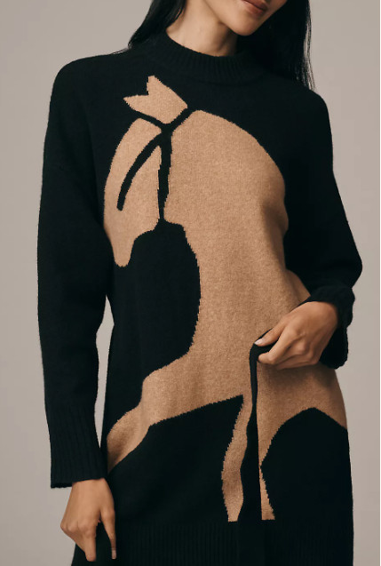 This Corey Lynn Calter winter mini sweater dress blends warmth with bold style. Made from a soft knit blend with wool and stretch, it features long sleeves, a classic crew neck, and a removable tie belt that defines the waist beautifully. The statement graphic detailing adds a unique touch while the cozy pullover fit makes it perfect for cold weather looks. Style it with knee high boots or tights for a chic winter outfit that stands out effortlessly. Tap to explore this stylish winter piece.

#CoreyLynnCalter #WinterStyle #SweaterDress #ChicOutfits 

 #LTKHoliday #LTKSeasonal #LTKShoeCrush