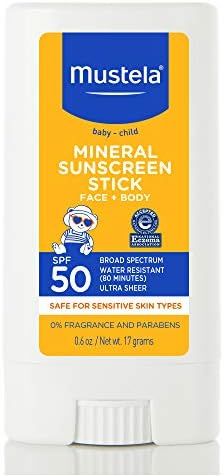 Mustela Baby Mineral Sunscreen Stick SPF 50 - Sunblock with 70% Organic Ingredients for Sensitive... | Amazon (US)