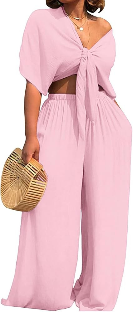 SeNight Womens Tracksuit Set Two Piece Sweatsuits Outfits Long Sleeve Ribbed Zip Up Crop Top Skin... | Amazon (US)
