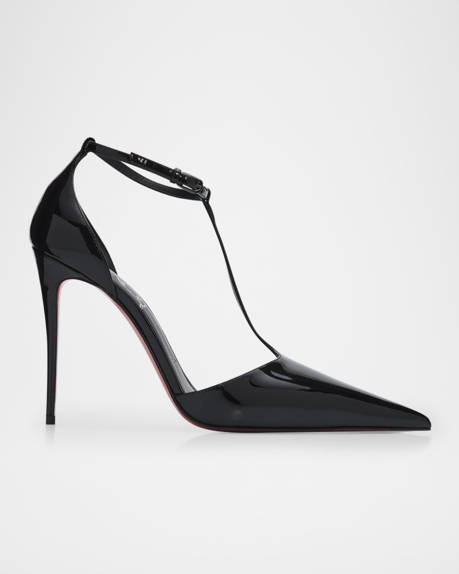 110mm Kate Max Patent Leather T-Strap Pumps | Neiman Marcus