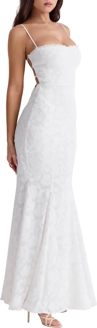 Joan Floral Appliqué Mermaid Gown | Nordstrom