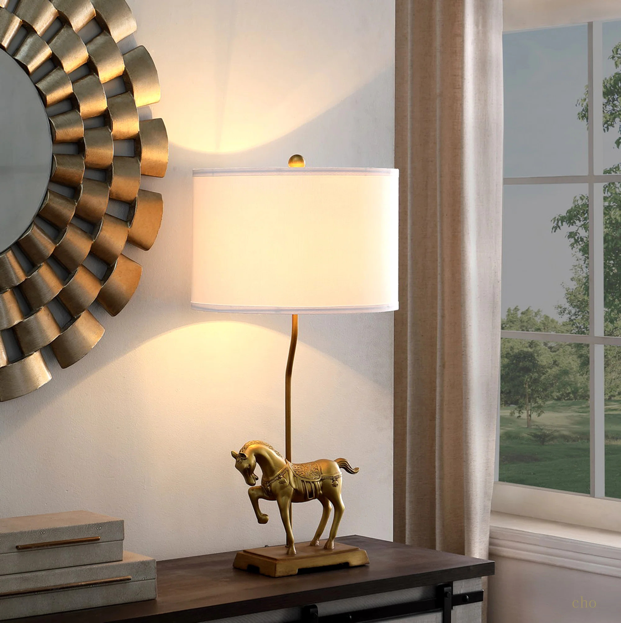 House of Hampton® 29.5" In Gold Royal Stallion Horse Resin Table Lamp | Wayfair | Wayfair North America
