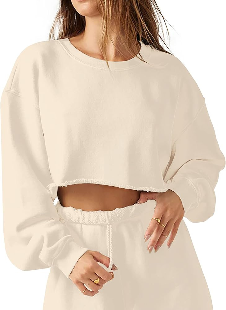 Meladyan Women Oversize Patchwork Sweatshirt Side Split High-Low Hem Round Neck Long Sleeve Casua... | Amazon (US)