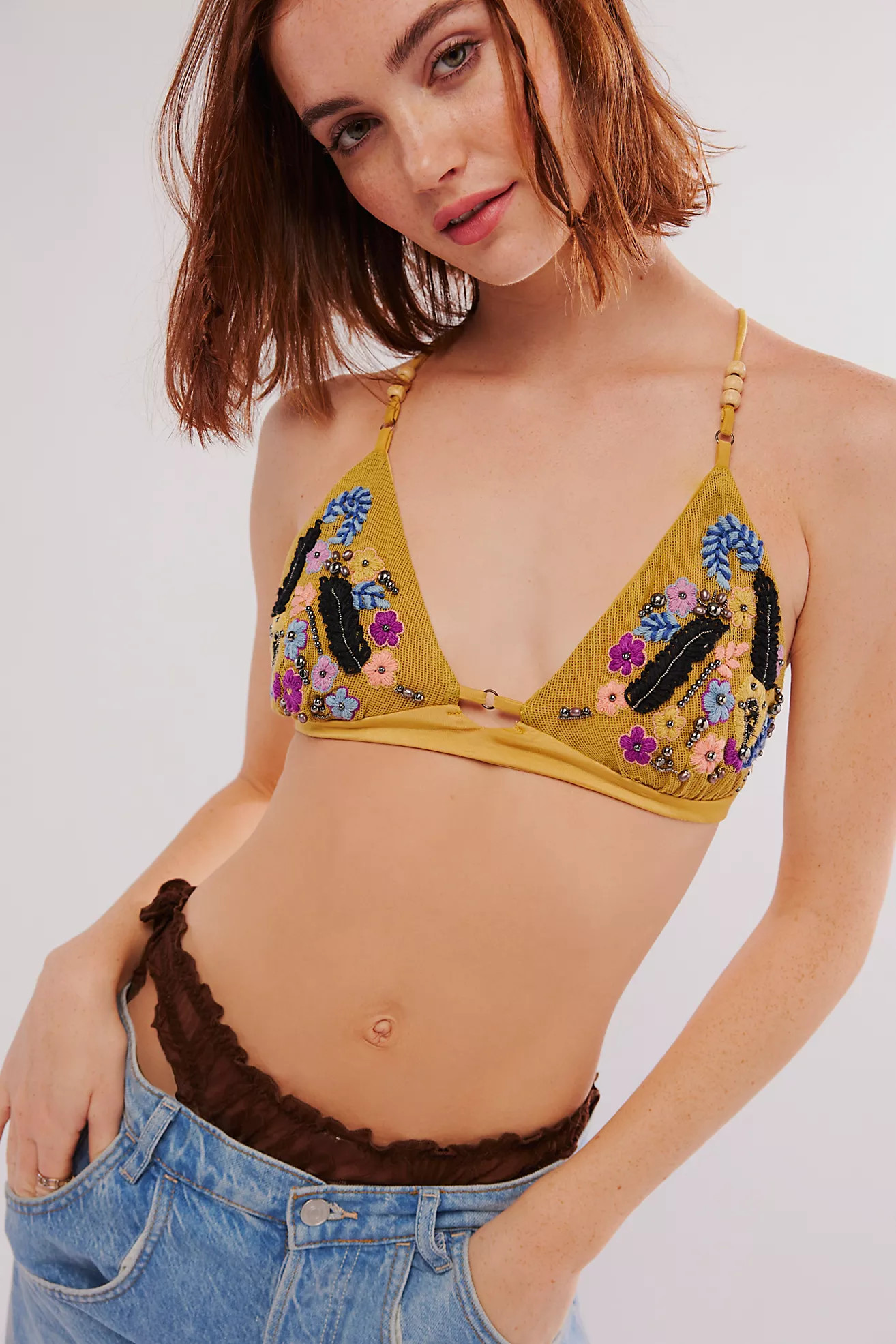 Calla Embellished Triangle Bralette | Free People (Global - UK&FR Excluded)