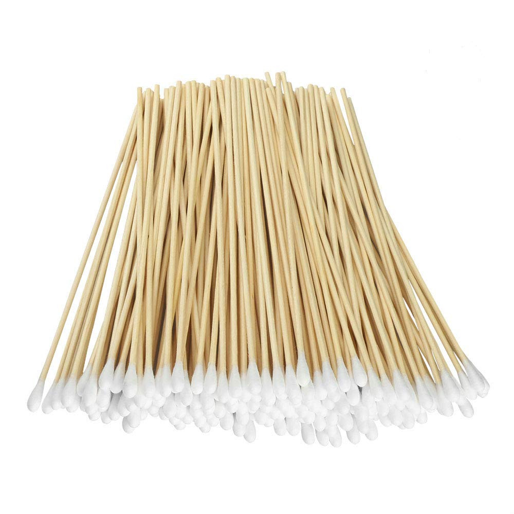 200 Pcs Count 6" Inch Long Cotton Swabs with Wooden Handles Cotton Tipped Applicator, Cleaning wi... | Amazon (US)
