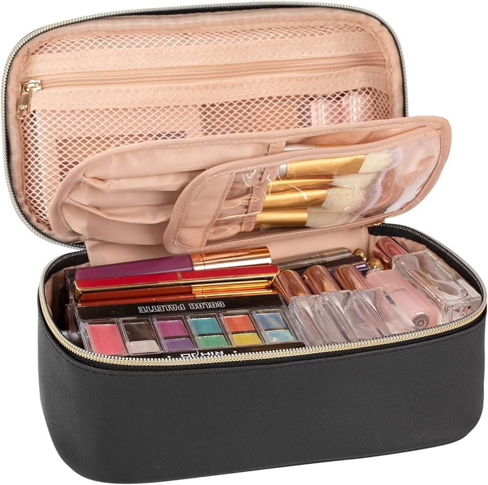 OCHEAL Small Cosmetic Bag,Portable Cute Travel Makeup Bag for Women and girls Makeup Brush Organi... | Amazon (US)