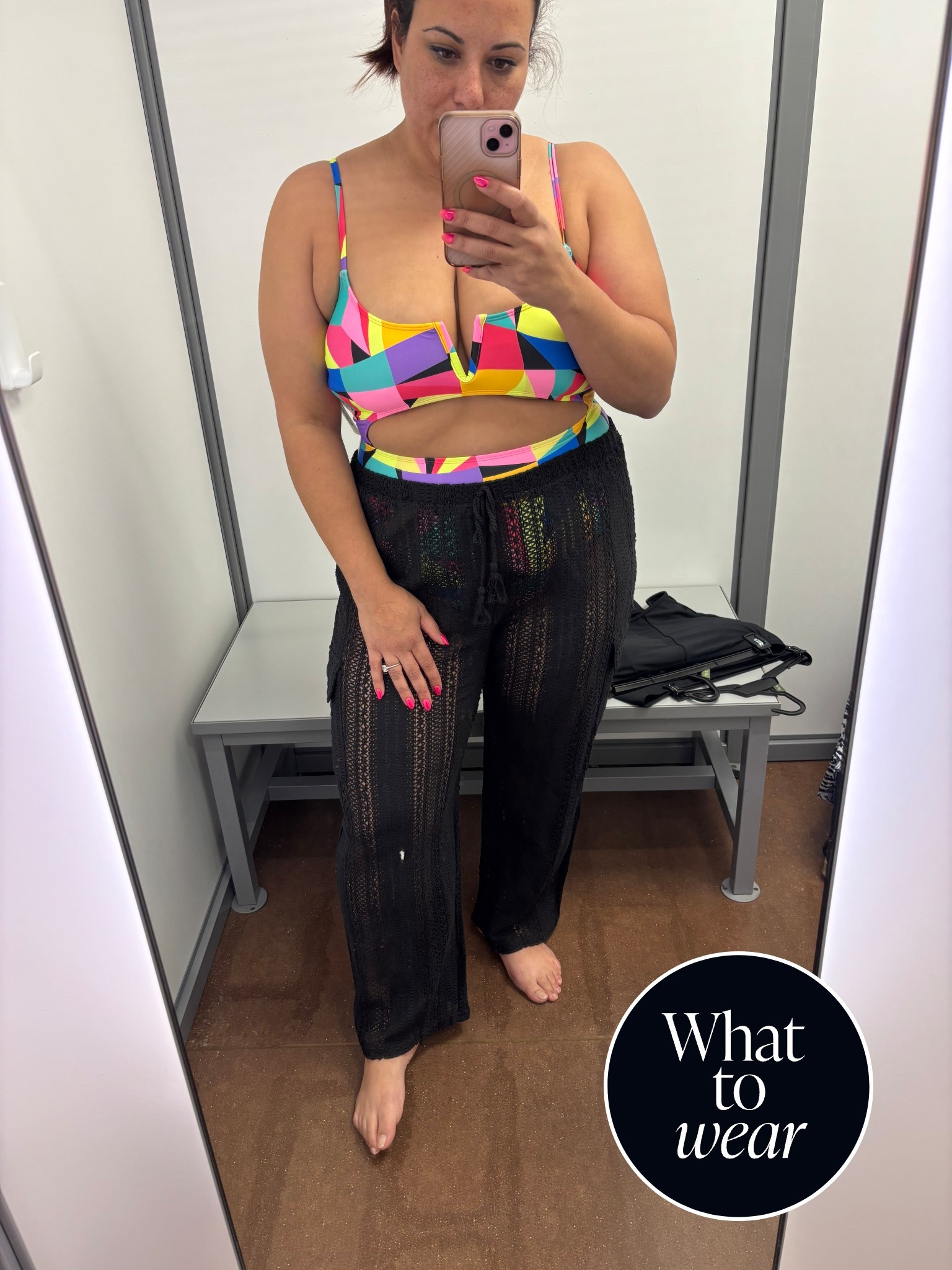 Swimwear for the fun curvy girl!  Wearing an xl in both crochet pants and swim. 

#LTKStyleTip #LTKSeasonal #LTKSpringSale