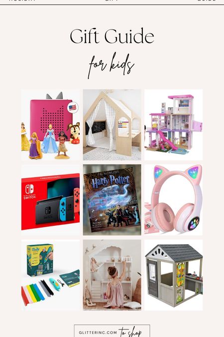 Gift guide for kids, Tonies, wooden house, Barbie dream house, Nintendo switch, Harry Potter, cat ear headphones, playhouse 

#LTKHoliday #LTKGiftGuide #LTKSeasonal
